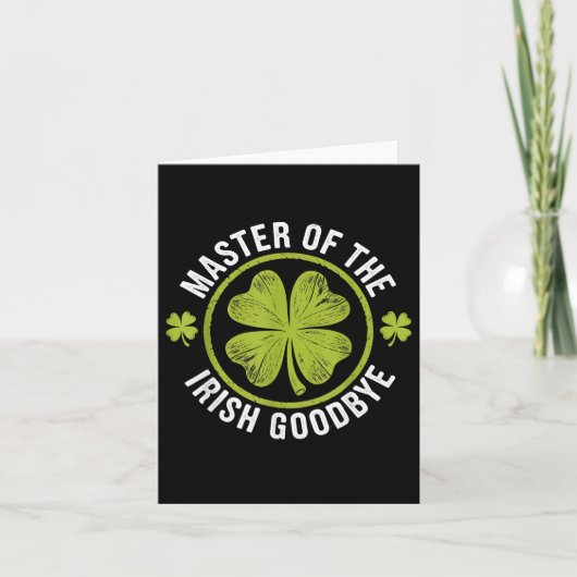 Meester van de Ierse Afscheid St. Patrick's Day Kaart (Voorkant)
