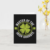 Meester van de Ierse Afscheid St. Patrick's Day Kaart (Gele Bloem)