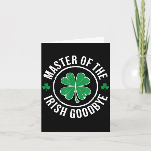 Meester van de Ierse Afscheid St. Patrick's Day Kaart (Voorkant)