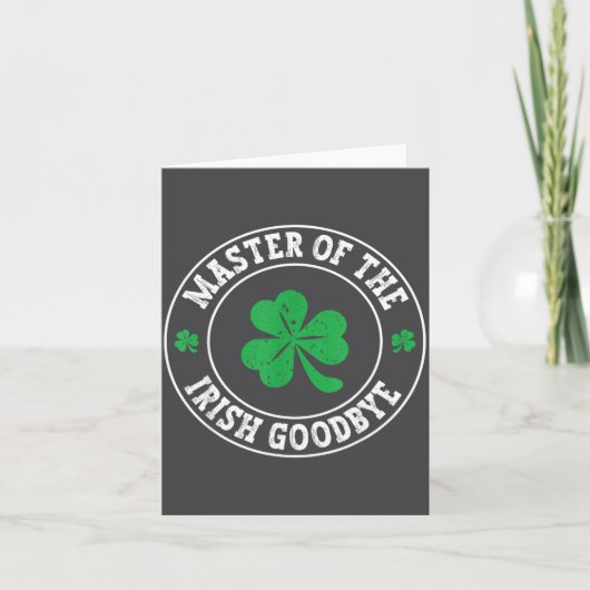 Meester van de Ierse Afscheid St. Patrick's Day  Kaart (Voorkant)