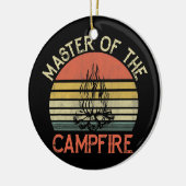 Meester van de  kampeervader van de kampvuur keramisch ornament (Links)