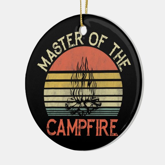 Meester van de  kampeervader van de kampvuur keramisch ornament (Links)