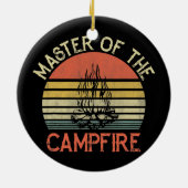Meester van de  kampeervader van de kampvuur keramisch ornament (Achterkant)