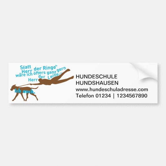 Meester van de lijn bumpersticker (Voorkant)