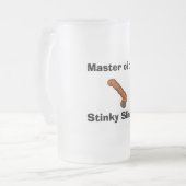 'Meester van de stinkende slinky' vorst mok (Voorkant links)