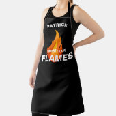 Meester van de vlammen, grappig woordspelletje #Fa Schort (Insitu)