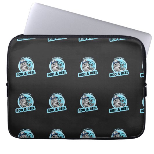 Meester van de weg en reel laptop sleeve (Voorkant)