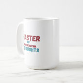 Meester van gecompliceerde gedachten koffiemok (Voorkant links)