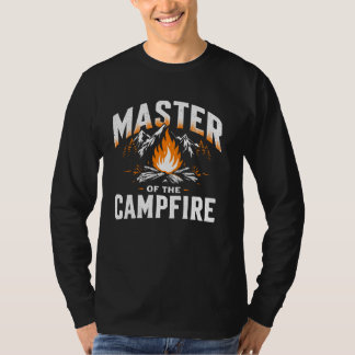 Meester van het kampvuur Camper Dad Camping Mounta T-shirt