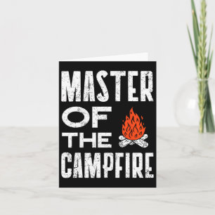 Meester van het kampvuur Camper Dad Camping T-shir Kaart