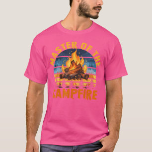 Meester van het kampvuur Camping Funny Outdoor T-shirt