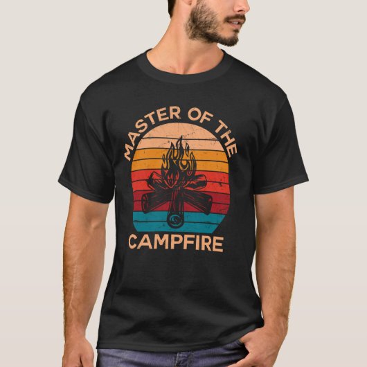Meester van het kampvuur, ga naar buiten grappige t-shirt (Voorkant)