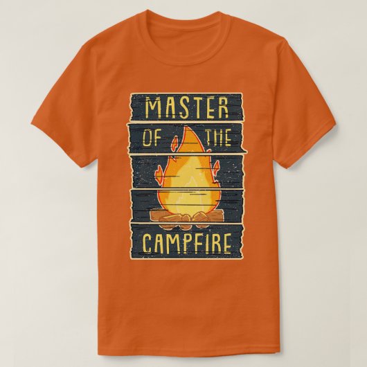 Meester van het kampvuur Grappige  Camping Gift T-shirt (Design voorkant)