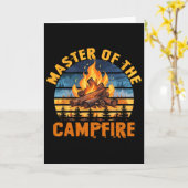 Meester van het kampvuur Mannen Vrouwen Camping Gr Kaart (Gele Bloem)