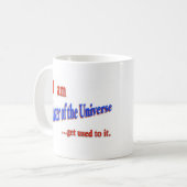Meester van het universum... word er aan gewend koffiemok (Voorkant links)