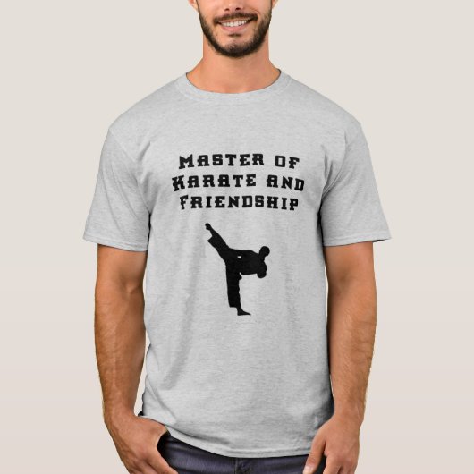 "Meester van Karate en Vriendschap" Mannen T-shirt (Voorkant)