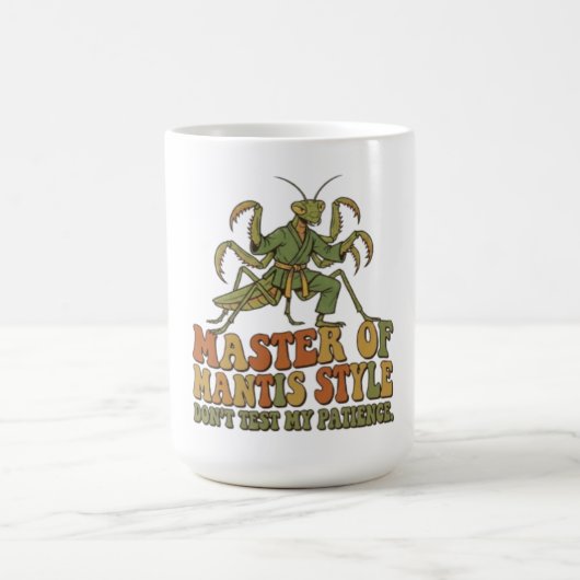Meester van Mantis Style Karate Insect Grappig Mar Koffiemok (Center)