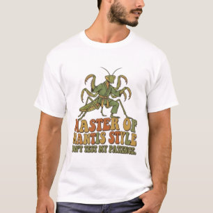 Meester van Mantis Style Karate Insect Grappig Mar T-shirt