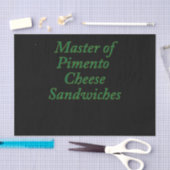 Meester van Pimento Cheese Sandwiches Funny Golf Tissuepapier (Craft)