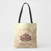 Meester van Reiki Lotus ontwerp Tote Bag (Voorkant)