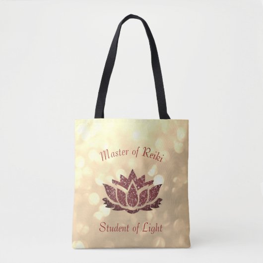 Meester van Reiki Lotus ontwerp Tote Bag (Voorkant)