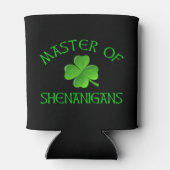 Meester van Shenanigans Funny St. Patrick's Day Blikjeskoeler (Achterkant)
