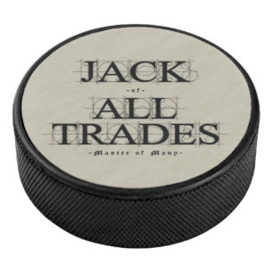 Meester van veel beroepen hockey puck