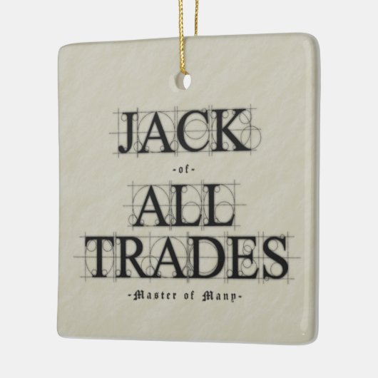 Meester van veel beroepen keramisch ornament (Links)