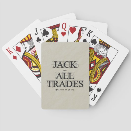 Meester van vele beroepen - pokerkaarten (Achterkant)