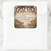 Meester van Zichzelf — Epictetus Sticker (Tas)