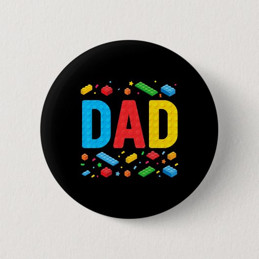 Meesterbouwer bouwstenen Familie vader Ronde Button 5,7 Cm (Voorkant)