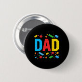 Meesterbouwer bouwstenen Familie vader Ronde Button 5,7 Cm (Voorkant /achterkant)