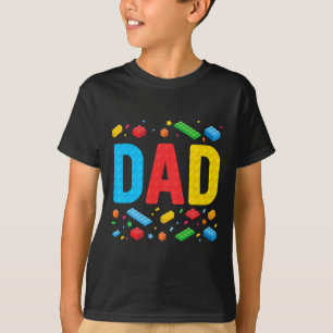 Meesterbouwer bouwstenen Familie vader T-shirt