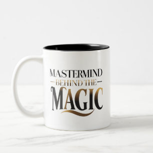 Meesterbrein achter de magie tweekleurige koffiemok