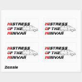 Meesteres van de Minivan Bumpersticker Rechthoekige Sticker (Vel)