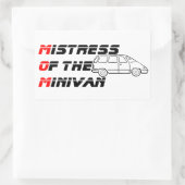 Meesteres van de Minivan Bumpersticker Rechthoekige Sticker (Tas)