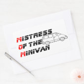 Meesteres van de Minivan Bumpersticker Rechthoekige Sticker (Envelop)