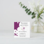 Meesterschilder & Magenta Checkerboard patroon Vierkante Visitekaartje (Staand voorkant)