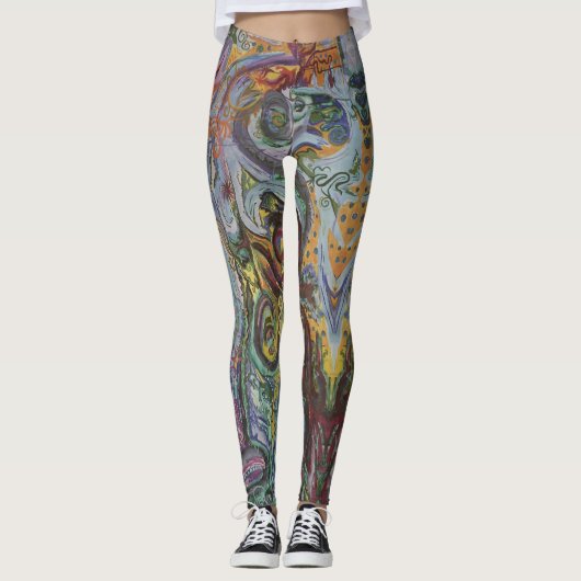 Meesterwerk Abstracte Broek Leggings (Voorkant)