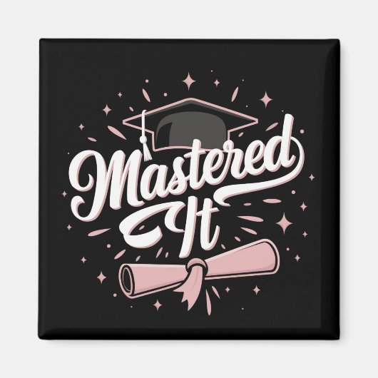 Meesterwerk Afgestudeerd Master MBA Afstuderen Magneet (Voorkant)