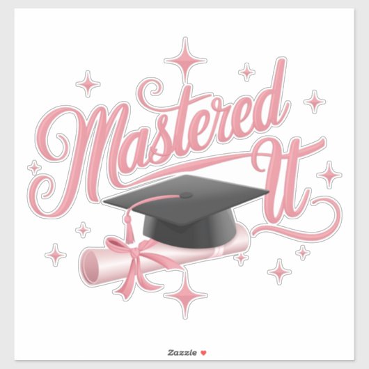 Meesterwerk Afgestudeerd Master MBA Afstuderen Sticker (Vel)