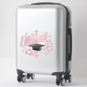 Meesterwerk Afgestudeerd Master MBA Afstuderen Sticker (Koffer)