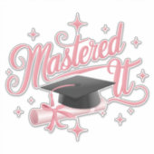 Meesterwerk Afgestudeerd Master MBA Afstuderen Sticker (Voorkant)