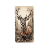 Meesterwerk Herten in het bos Etiket (Voorkant)