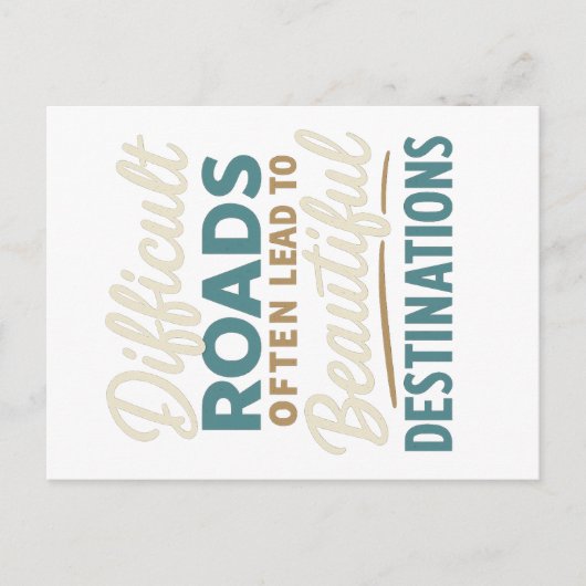 Meesterwerk in uitvoering – Motivatie Quote Briefkaart (Voorkant)