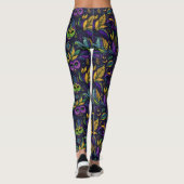 Meesterwerk Mardi Gras Maskers patroon Leggings (Achterkant)