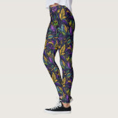 Meesterwerk Mardi Gras Maskers patroon Leggings (Links)