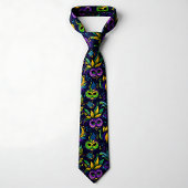 Meesterwerk Mardi Gras Maskers patroon Stropdas