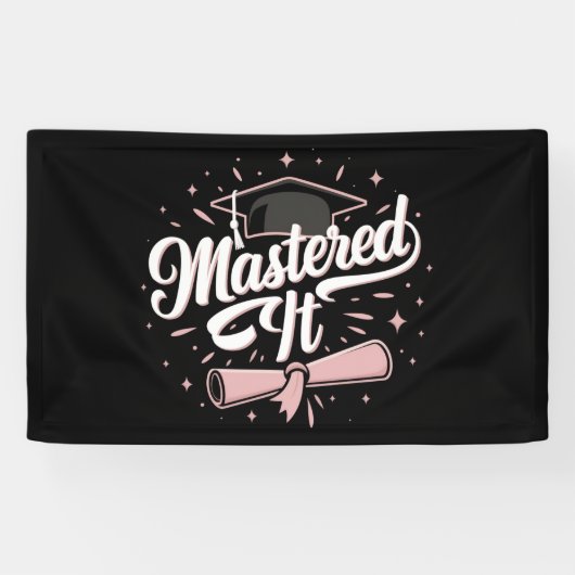 Meesterwerk Masterdiploma Afgestudeerd MBA Afstude Spandoek (Horizontaal)