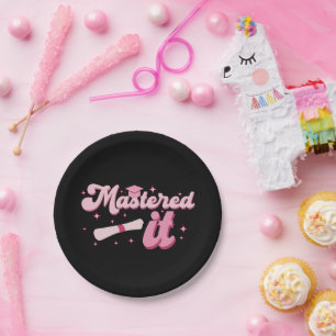 Meesterwerk Roze Lettertype Afstudeercitaat Master Papieren Bordje
